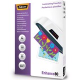thumbnail of Fellowes Enhance Laminierfolien DIN A4 Matt 80 Mikron (2 x 80) Transparent 100 Stück