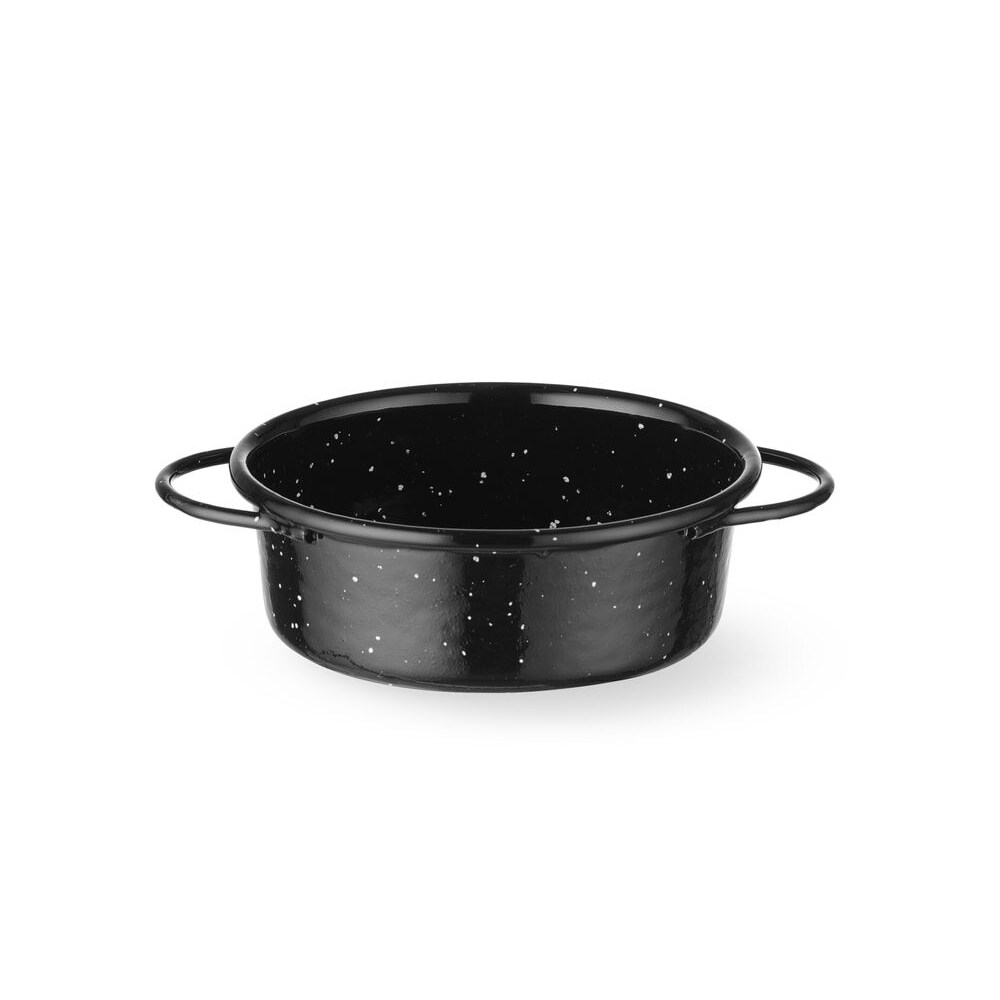 Geëmailleerde ovenschaal, HENDI, zwart, 100 x (H) 40 mm