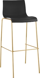 thumbnail of Barhocker Hover Kunststoff Vierfußgestell Gold schwarz