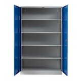 thumbnail of PROREGAL Stahlschrank BEE mit 6 lackierten Fachböden | HxBxT 195x120x50cm | Lichtgrau-Enzianblau | Werkstattschrank Werkzeugschrank Aktenschrank