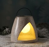 thumbnail of LED Solar Laterne 19,5cm beige Kugellampe im Stein Solarleuchte Gartenleuchte