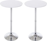 thumbnail of Stehtische TOVE 2er Set rund 60x60x108cm, Holz, Weiß-Matt Hoher Tisch Bartisch Bistrotisch hoch
