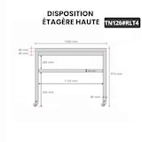 thumbnail of Table de travail en inox 1200 x 600 mm sur roulettes PREMIUM / GOLDINOX