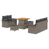thumbnail of vidaXL Garten-Sofa-Set mit Kissen mit Speicher mit Kissen 8 pcs Grau