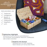 thumbnail of HMF Teebox für Teebeutel geflochten aus Wasserhyazinthe, Tee Aufbewahrungsbox mit 8 großen Fächern, 33 x 21 x 10 cm