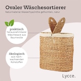 thumbnail of Lycce Wäschekorb 2 Fächer, Wäschebox mit Deckel und Wäschesack