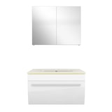 thumbnail of Badmöbel Set Gently 3 V1 Weiß MDF Waschtisch 70cm mit 1x 5W LED-Strahler