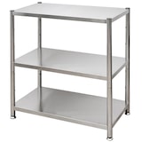 thumbnail of 120 kg Edelstahl Küchenregal 3 Böden 73x40x77 Schwerlast Metallregal Standregal