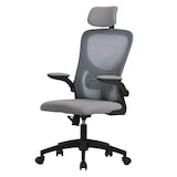 thumbnail of ML-Design Bürostuhl ergonomisch Grau, Mesh, Kopfstütze, Armlehnen, Lendenstütze, Wippfunktion, Drehstuhl mit Rollen, Computerstuhl Chefsessel