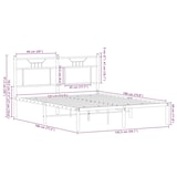 thumbnail of vidaXL Bettgestell ohne Matratze Braun Eiche 137x190 cm Holzwerkstoff