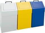 thumbnail of PROREGAL Abfallsammler, selbstschließender Einwurfklappe, 45L, HxBxT 64x33x31cm, Feuer- & Geruchshemmend, Gelb, Abfalleimer Abfalltrennung