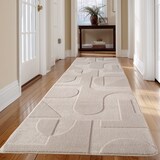 thumbnail of Carpetsale24 Boho Teppich Läufer 80 x 250 cm Creme, Weicher Skandinavischer Flurteppich Waschbar für Küche, Eingangsbereich oder Bettseite