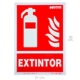 thumbnail of Cartel / Señal Fluorescente Extintor 30x21 cm.