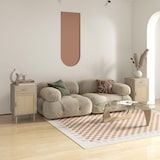 thumbnail of Conjunto de 2 Mesas de Cabeceira com Gaveta de Vime e Prateleira Ajustável para Quarto Sala 40x40x68,5 cm Carvalho