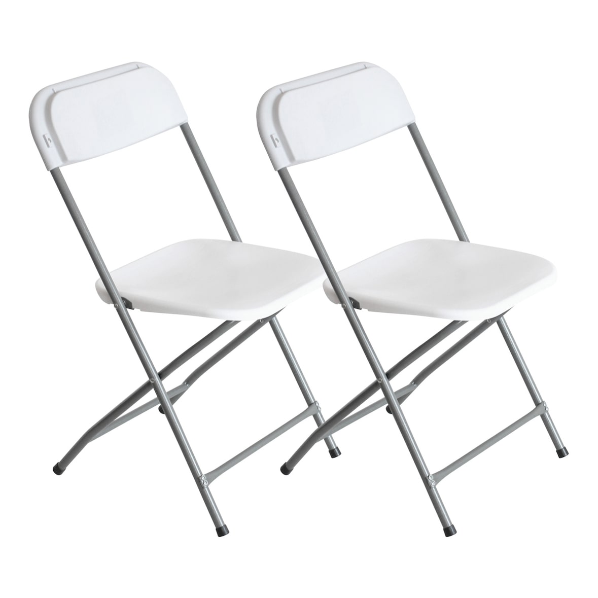 Pack 2 Sillas Plegables Blancas 49x44.5x80.5cm 7house