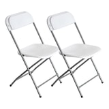 thumbnail of Pack 2 Sillas Plegables Blancas 49x44.5x80.5cm 7house