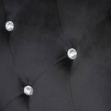 thumbnail of Set di 6 sedie da sala da pranzo HWC-D22, sedia da cucina, velluto borchiato ~ nero, gambe color oro