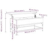 thumbnail of vidaXL Couchtisch Sonoma-Eiche 100x50x45 cm Holzwerkstoff und Metall