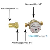 thumbnail of Wasserzähler Wasseruhr geeignet für 1/2 Zoll Rohre 110mm warm 2024 geeicht