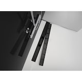 thumbnail of AlcaDrain Duschrinne mit Rand für den perforierten Rost, Schwarz-Matt 850 mm