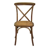 thumbnail of Vacchetti Sedia legno cross marrone chiaro sedutaintreccio impilabile cm50x50h46,5/88