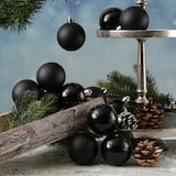 thumbnail of Weihnachtskugeln bruchfest 6cm Christbaumkugeln schwarz 12 Stück