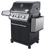 thumbnail of SANTOS Gasgrill S-318 Schwarz mit 3 Hauptbrenner, Infrarotseitenbrenner & Heckbrenner | inkl. Drehspieß, Rostheber & Silikonablage | Schwarz/Silber
