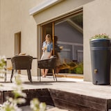 thumbnail of Azura decoratieve regenwatertank van gerecycled kunststof in grafietgrijs, inhoud 230 l, incl. plantenbak