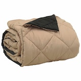 thumbnail of vidaXL Sommerdecke Schwarz und Taupe 240 x 260 cm Mikrofaser