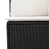 thumbnail of vidaXL 11-tlg. Garten-Sofagarnitur mit Kissen Schwarz Poly Rattan