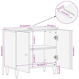 thumbnail of vidaXL Wastafelkast 62x33x58 cm massief mangohout