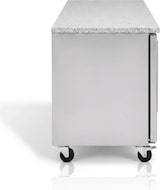 thumbnail of Romux® Kühltisch mit 3 Glastüren 180x70 cm mit Marmor-Arbeitsplatte und Luftkühlung | Theken Kühlschrank aus Edelstahl mit 417 L und 750 W