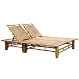 thumbnail of Helloshop26 - Transat chaise longue bain de soleil lit de jardin terrasse meuble d'extérieur pour 2 personnes avec coussins bambou 02_0012909