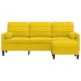thumbnail of vidaXL 3-Sitzer-Sofa mit Hocker Gelb 180 cm Samt