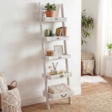 thumbnail of Prateleira Prateleira de pé Prateleira para plantas Suporte para flores, 169x43x32cm, aspeto gasto, vintage ~ branco