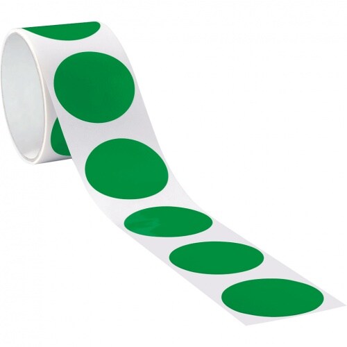 Aufkleber I Markierungspunkt, blanko, grün, Folie, selbstklebend, Ø 75mm, 100/Rolle