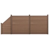 thumbnail of Helloshop26 - Recinzione frangivista quadratica e obliqua in legno composito (WPC) marrone 183 x 451 cm 03_0001454