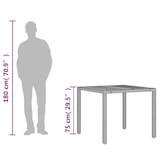 thumbnail of vidaXL Gartentisch mit Holzplatte Schwarz 90x90x75 cm Poly Rattan