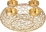 thumbnail of Adventskranz Milano (ø 34 cm), goldfarben, glänzend, Edelstahl