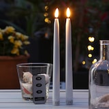 thumbnail of LED Stabkerzen Outdoorkerzen Timer H: 28cm weiß für Innen/Außen