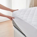 thumbnail of Protector de colchón Antiácaros Acolchado e impermeable blanco para cama de 120 cm