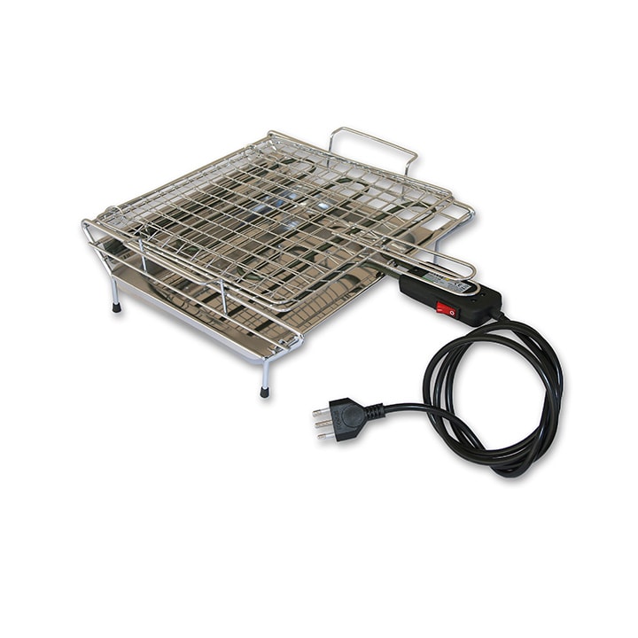 Stella Soc. Coop. Bistecchiera griglia elettrica in acciaio inossidabile 2000 Watt Made in Italy la Stella - G8