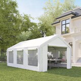 thumbnail of Carpa para Fiestas 6x3 m Pabellón de Jardín con 2 Paredes Laterales Extraíbles 2 Puertas y 6 Ventanas Protección UV para Eventos