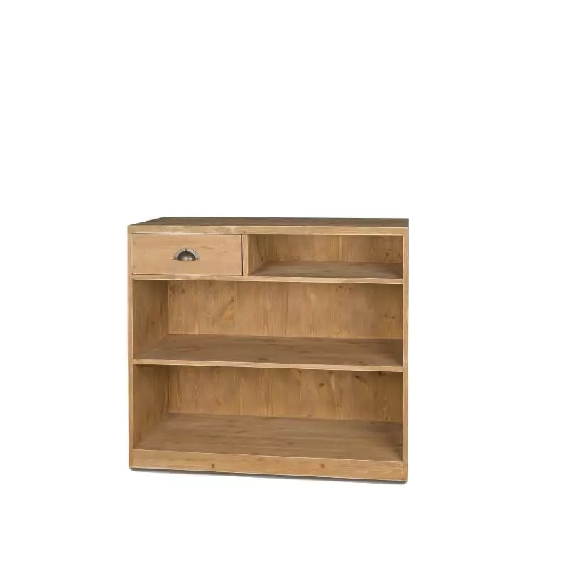 TRADIS Comptoir de magasin avec tablette, bois massif