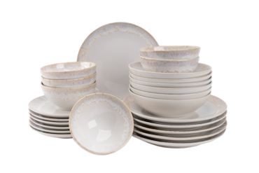 Costa Nova Taormina Serviesset 24-delig 6-persoons Wit Stoneware