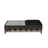 thumbnail of Profi-Gasgrill 6 flammig, mit 3/5 Rost und 2/5 Pfanne