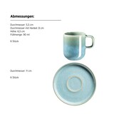 thumbnail of MÄSER Espressotassen-Set, 12-tlg., ATACAMA GRÜN postsicher, Serie CORDELIA