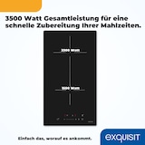 thumbnail of Exquisit Kochfeld EKI300-B-380 | Induktion | Touch | Timer | 3500 W | Überhitzungsschutz | 2 Kochzonen | Abschaltautomatik