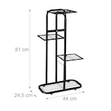 thumbnail of Relaxdays Blumentreppe Metall, 4-stufige Blumenetagere, draußen & drinnen, HBT 81 x 44 x 24,5 cm, Pflanzenregal, schwarz