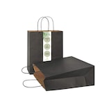 thumbnail of DeinPack Papiertüten aus Kraftpapier - 25 x Schwarze Papier Tüten 32 x 12 x 41 cm
